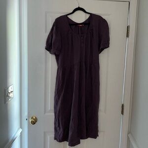 Pyne and Smith No. 33 linen midi dress in Plum - Size XXL. BEAUTIFUL color!